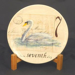 Williams-Sonoma 2009 "12 Days Of Christmas" Day 7 Salad Dessert Plates 8 3/4"